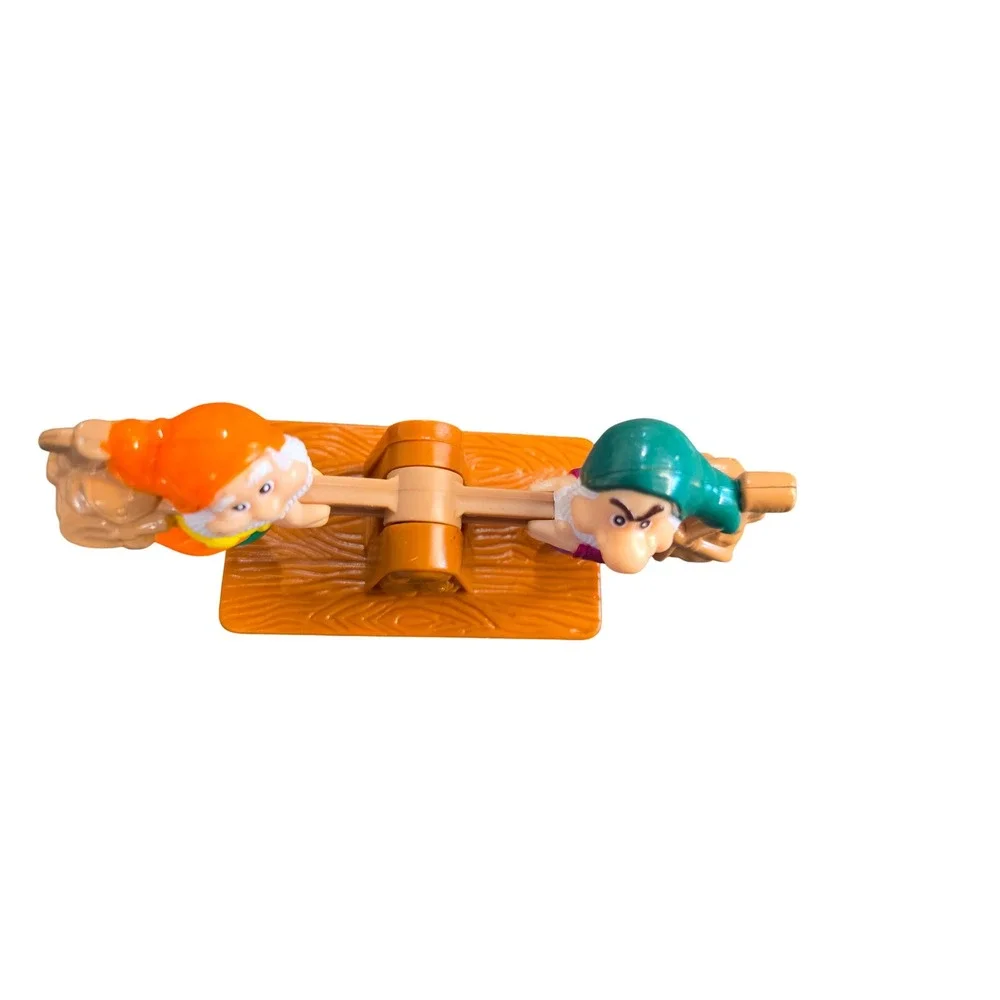 Disney Snow White Seven Dwarfs Happy Grumpy Seesaw Handcar Rolling Toy SN 6-1